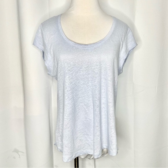 ❗️NWOT❗️SANCTUARY Linen Scoop Neck Tee D - Picture 1 of 7